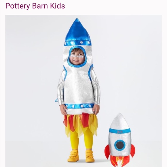 Pottery Barn Kids Other - 🚀 Pottery Barn Kids Light-Up Rocket Ship Halloween Costume 2T NWT